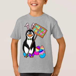 Oster-Pinguin mit farbigen Eiern T-Shirt