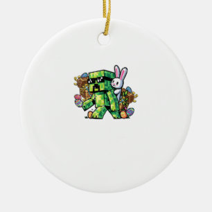 Oster-Pixel-Gamer-Hase-Gaming-Kleinkind-Jungen-Kin Keramik Ornament