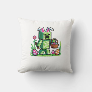 Oster-Pixel-Gaming-Hase-Eier-Jagd-Jungen-Kinder-Yo Kissen