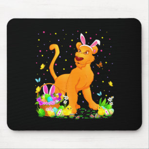 Oster Puma Hase Ei Jagd Ostern Mousepad