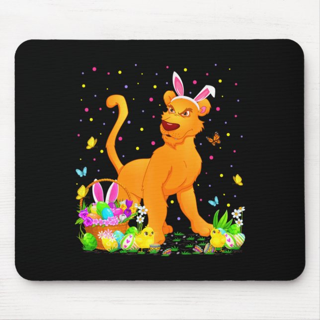 Oster Puma Hase Ei Jagd Ostern Mousepad (Vorne)