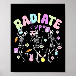 Oster-Radiologie-Therapeut Skelett-Tanzstrahlung Poster