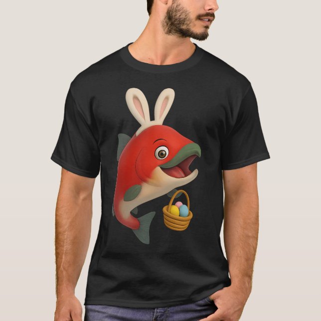 Oster-Rotsalmon T-Shirt (Vorderseite)