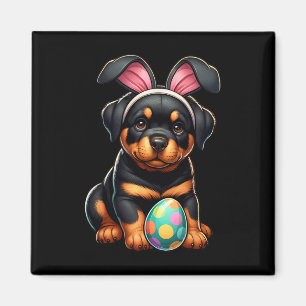 Oster-Rottweiler-Hunde-Tierliebhaber-Hasen-Ei-Eier Magnet