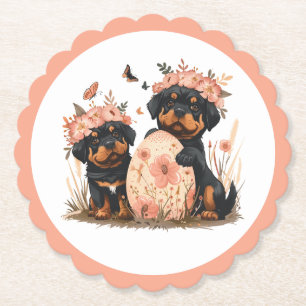 Oster-Rottweiler-Hunde Untersetzer