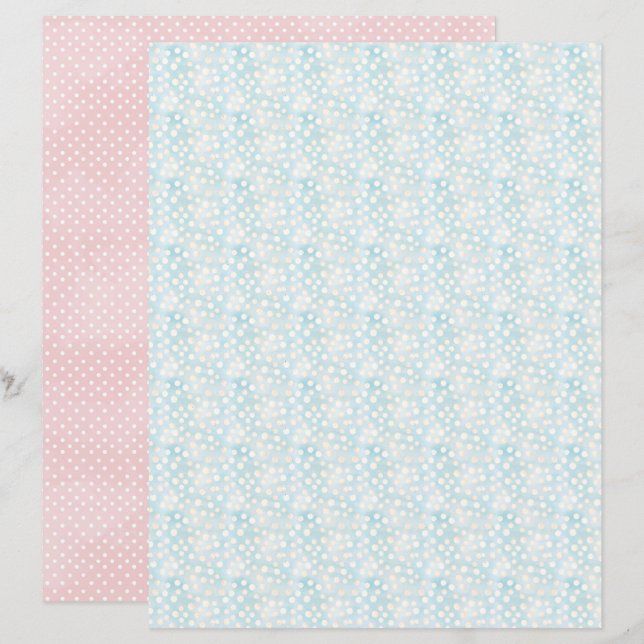 Oster-Schabpapier mit Vintage-Polka-Dots (Vorne/Hinten)