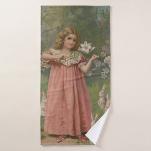 Oster-Schönheiten, Vintage-Illustration, 1898 Badhandtuch Set