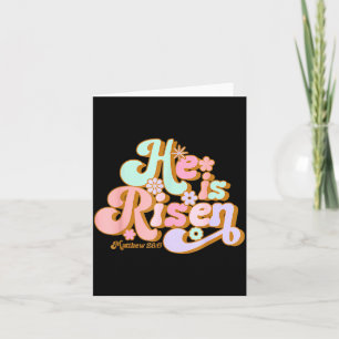 Oster-Shirt Retro Groovy Auferstandener Jesus Frau Karte