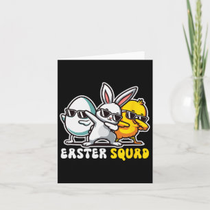 Oster-Squad-Dabbing-Hasen-Küken-Eier-Jagd-Match Karte