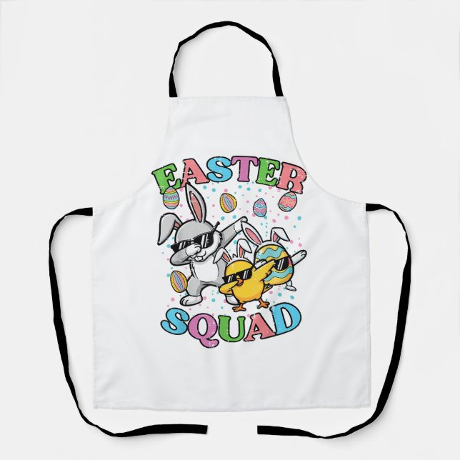 Oster-Squad-Hase-Ei-Küken-Dab-Crew-Matching-Männer Schürze (Vorderseite)