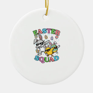 Oster-Squad-Hase-Ei-Küken-Dab-Crew-Matching-Men Keramik Ornament