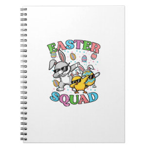 Oster-Squad-Hase Ei Küken Dab-Crew passende Männer Notizblock
