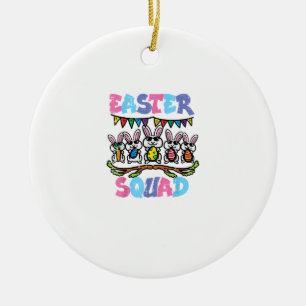 Oster-Squad-Hasen Familie passend Männer Frauen Ki Keramik Ornament
