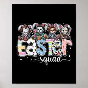Oster-Squad Lustige Oster-Horror-Charaktere Famili Poster