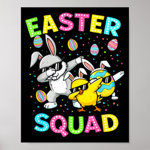 Oster-Team-Hasen-Ei-Küken-Dab-Crew-passende Männer Poster