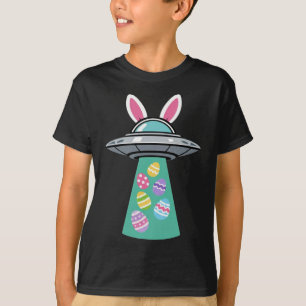 Oster-UFO-Alien-Hasen-Eier Sci-Fi-Weltraum T-Shirt