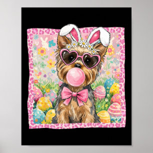 Oster Yorkie Terrier Hundemama Frühling Osterhase Poster