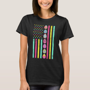 Osteramerikanische Flagge Outfit Ostereier Girl Vi T-Shirt