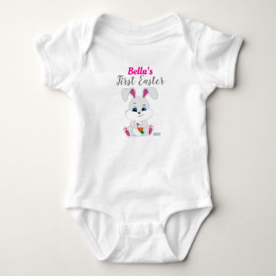 Osteranzug mit Niedlichem Bunny für Baby Girl Strampler