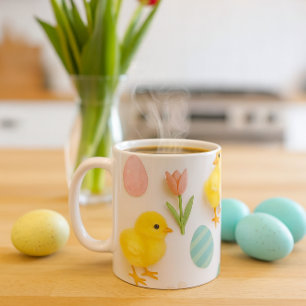 Osterbabyküken und Hasenkaninchen Kaffeetasse