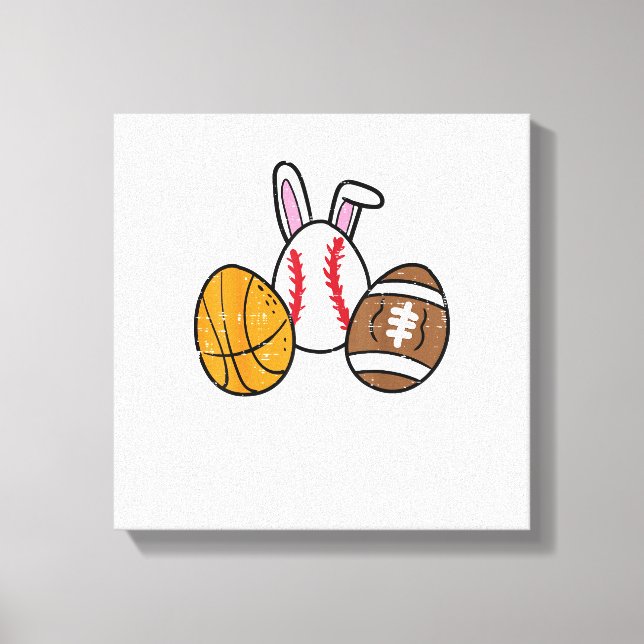 Osterbälle Basketball Baseball Fußball Jungen Kind Leinwanddruck (Vorderseite)