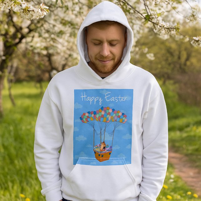 Osterballonkörbe mit bunten Eiern Hoodie (Von Creator hochgeladen)