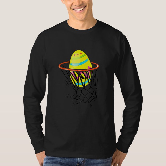 Osterbasketballeier Jagen Kindermädchen für Kinder T-Shirt (Vorderseite)