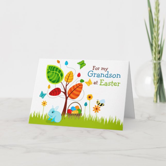 Osterbaumeier für Grandson Feiertagskarte (Vorderseite)