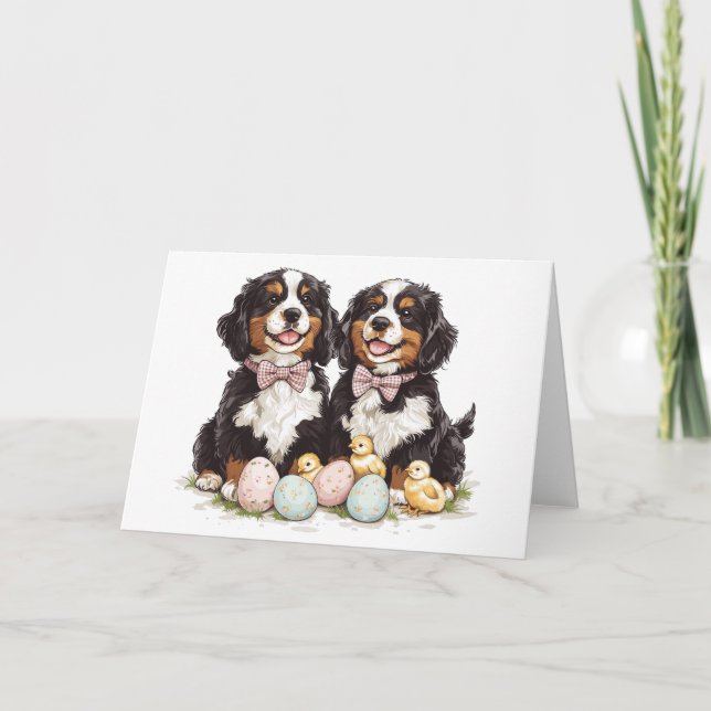 Osterberner Hunde Ostereier Karte (Vorderseite)
