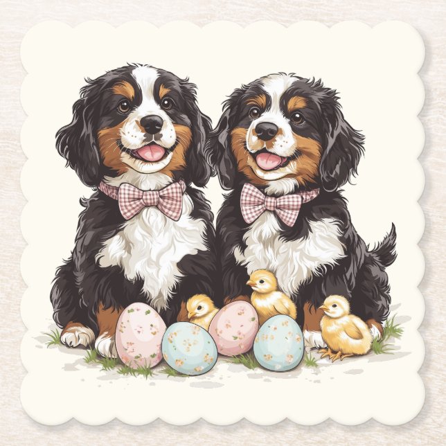 Osterberner Hunde Ostereier Untersetzer (Vorderseite)
