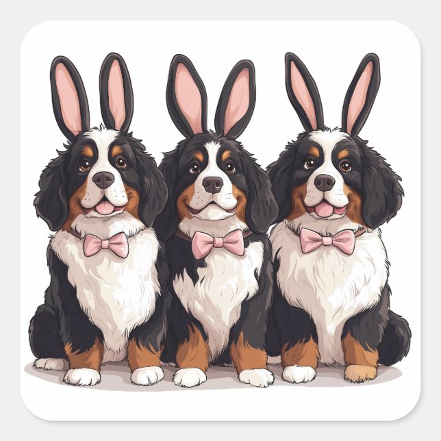 Osterberner Hunde Quadratischer Aufkleber (Vorderseite)