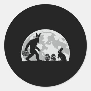 Osterbigfoot Bunny Rabbit Egg Jagen Runder Aufkleber