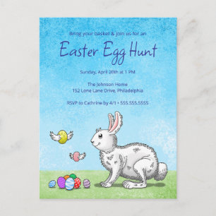 Osterblasser Egg Hunt Einladungspostkarte