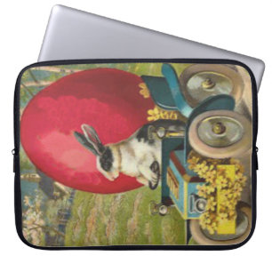 Osterblich Bunny Egg Car Landschaft Laptopschutzhülle