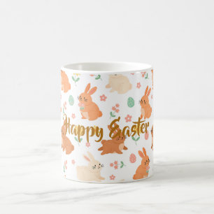 Osterblumen-Ei-Hasen-Muster Kaffeetasse