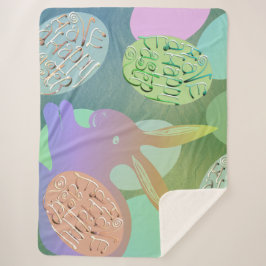 Osterblüteneier Sherpa Blanket Sherpadecke