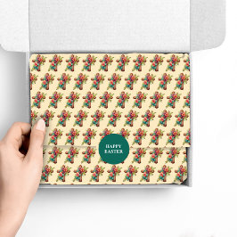 Osterblütenkreuz Seidenpapier