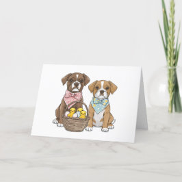 Osterboxer Hunde Feiertagskarte