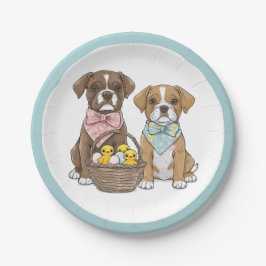 Osterboxer Hunde Pappteller