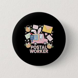 Osterbriefträger-Hase Postmitarbeiter Süßer Postdi Button