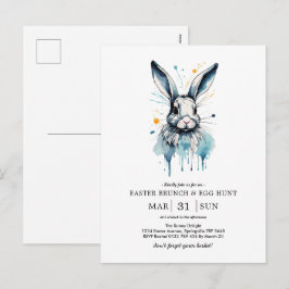 Osterbrunch & Eierjagd | Aquarell Feiertagspostkarte