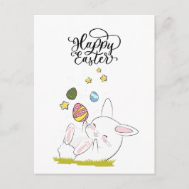 Osterbrunch & Eierjagd | Niedliche Ostern-Eier Einladungspostkarte