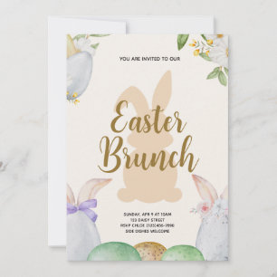 Osterbrunch & Eierjagd   Wildblume Bunny Einladung