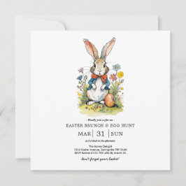 Osterbrunch & Eierjagd | Wildblume Bunny Einladung