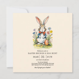 Osterbrunch & Eierjagd | Wildblume Bunny Einladung