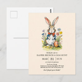 Osterbrunch & Eierjagd | Wildblume Bunny Postkarte