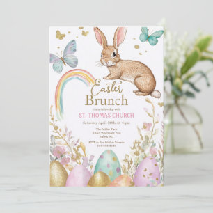 Osterbrunch Ostereier-Suche Osterhasen-Party Einladung