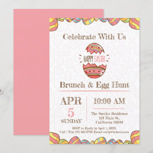 Osterbrunch und Ei-Jagd Party Einladung. Einladung