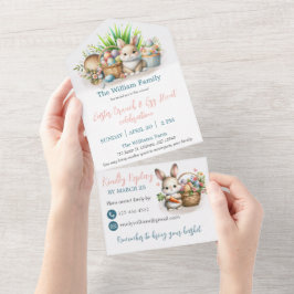 Osterbrunch und Eierjagd All In One Einladung