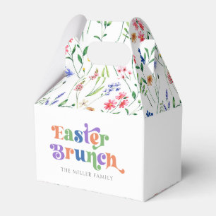 Osterbrunch Wildblumen für farbenfrohe Typografie Geschenkschachtel